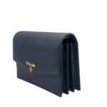Pochette Pollini in Pelle Martellata Blu e Dettagli Oro Specchio Interno SC5306PP0NSA0750 - immagine 3