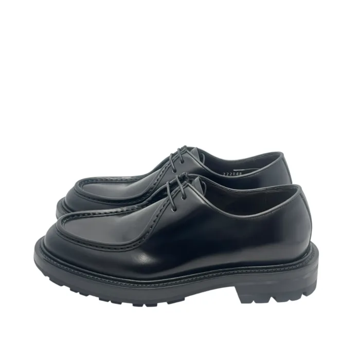 Derby Barrett Uomo con Cucitura sulla Vaschetta in Pelle Nera Fondo Commander art. 222U048.9, foto 4 di 6