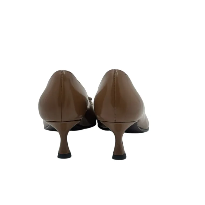 Décolleté Roberto Festa in Pelle Spazzolata Tortora Tacco 6 cm art. Mila, foto 6 di 7