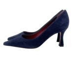 Décolleté Roberto Festa in Camoscio Blu Tacco 8 cm art. Kate - immagine 2