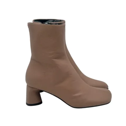 Tronchetto Halmanera in Pelle Tortora Tacco 6 cm art. Dara 16 Baron Brownie