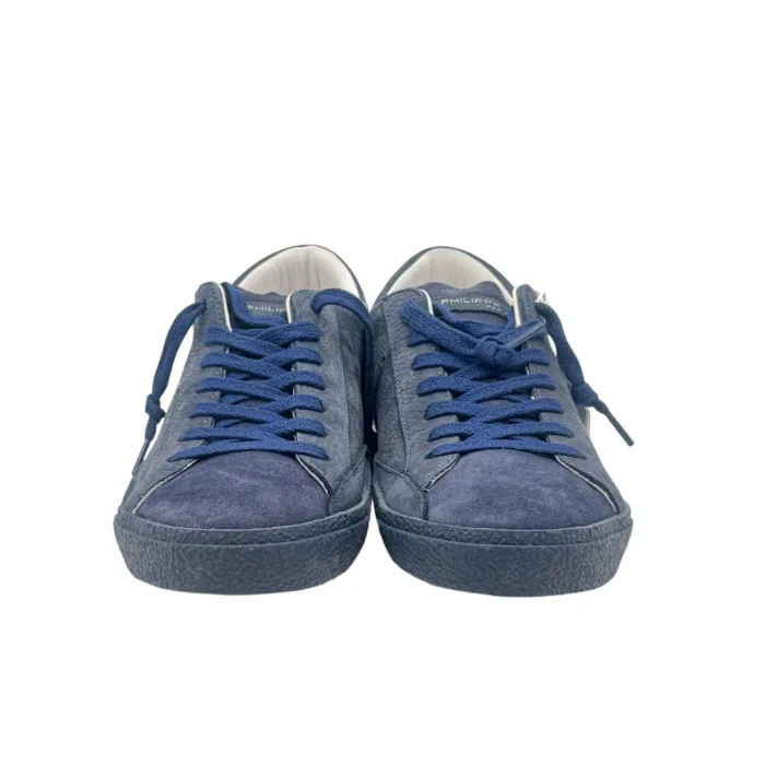 Sneakers Uomo Philippe Model Paris Prsx In Pelle Blu, Linguetta In Camoscio art. PRLU NT04, foto 3 di 6