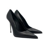 Décolleté Sergio Levantesi in Pelle Liscia Nera Tacco Stiletto 11 cm art. LEY56 - immagine 2