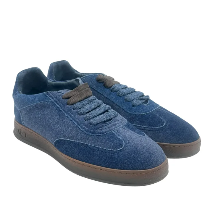 Sneakers Invernale Uomo Soldini In Lanetta Blu art. Akira Donald Blu, foto 2 di 7