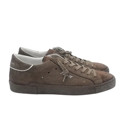 Sneakers Uomo Philippe Model Paris Prsx In Pelle Testa di Moro, Linguetta In Camoscio art. PRLU NT03