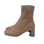 Tronchetto Halmanera in Pelle Tortora Tacco 6 cm art. Dara 16 Baron Brownie - immagine 4