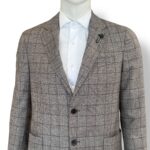 Giacca Lardini in Misto Lana Loro Piana Check Marrone Art. CN528AE AAIF65544 400MA - immagine 2