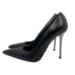 Décolleté Sergio Levantesi in Pelle Liscia Nera Tacco Stiletto 11 cm art. LEY56 - immagine 4