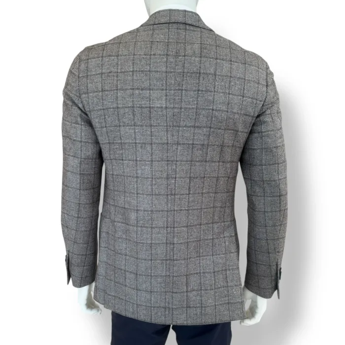 Giacca Lardini in Misto Lana Loro Piana Check Marrone Art. CN528AE AAIF65544 400MA, foto 3 di 3