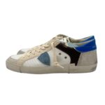 Sneakers Uomo Philippe Model Paris Prsx In Pelle Bianca Dettagli Blu Elettrico art. PRLU XP11 - immagine 5