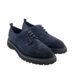 Francesina Uomo Barrett Derby In Camoscio Blu Fondo Gomma Ultralight art Vail-002.18 - immagine 2