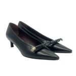 Escarpins Roberto Festa en cuir brossé noir, talon de 5 cm, modèle Orla - image 2