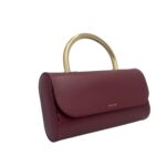 Borsa a Mano Piccola Salce Bordeaux art. Pitus Medium Metal Burgundy - immagine 2