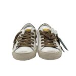 Sneakers Donna Philippe Model Paris Prsx In Pelle Bianca Dettagli Oro e Neri art. PRLD VMP4 - immagine 3