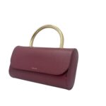 Borsa a Mano Piccola Salce Bordeaux art. Pitus Medium Metal Burgundy - immagine 5