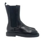 Tronchetto Biker Pomme D'Or in Pelle Nera ed Elastico Laterale Tacco 3 cm Fondo in Caucciù art. 2225A
