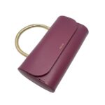 Borsa a Mano Piccola Salce Bordeaux art. Pitus Medium Metal Burgundy - immagine 4