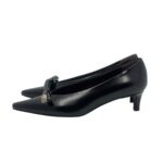 Escarpins Roberto Festa en cuir brossé noir, talon de 5 cm, modèle Orla - image 3