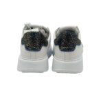 Sneakers Donna Philippe Model Temple In Pelle Bianca Spoiler Nero e Oro art. BTLD VML2 - immagine 6