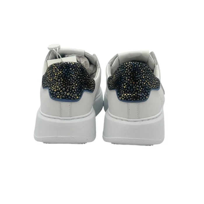 Sneakers Donna Philippe Model Temple In Pelle Bianca Spoiler Nero e Oro art. BTLD VML2, foto 6 di 6