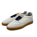 Sneakers Invernale Uomo Soldini In Pelle Avorio, Lacci e Plantare in Lanetta art. Akira Nabuk Bianco 1243 Blu - immagine 5