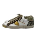 Sneakers Donna Philippe Model Paris Prsx In Pelle Bianca Dettagli Glitter Oro art. PRLD CG01 - immagine 4