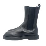 Tronchetto Biker Pomme D'Or in Pelle Nera ed Elastico Laterale Tacco 3 cm Fondo in Caucciù art. 2225A - immagine 4