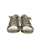 Sneakers Donna Philippe Model Paris Prsx In Pelle Bianca Dettagli Glitter Oro art. PRLD CG01 - immagine 2