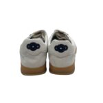 Sneakers Invernale Uomo Soldini In Pelle Avorio, Lacci e Plantare in Lanetta art. Akira Nabuk Bianco 1243 Blu - immagine 7