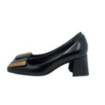 Décolleté Roberto Festa in Pelle Spazzolata Nera Tacco Grosso 6 cm art. Clory - immagine 3