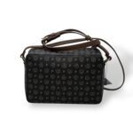 Borsa A Tracolla Pollini Heritage in Pelle Nera con Dettagli Marroni E Tasca Con Cerniera Frontale art. TE8535PP0MQ1100D - immagine 4