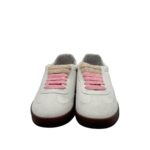 Sneakers Invernale Donna Soldini In Pelle Avorio, Lacci e Plantare in Lanetta art. Akira Nabuk Bianco Ricamo Peonia - immagine 3
