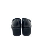 Mocassino Luca Grossi In Pelle Nera con Accessorio Morsetto Oro Tacco 6,5 cm art. K674M - immagine 6