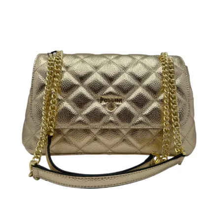 Borsa Pollini Tracolla Matelassé Oro Metallizzata e Dettagli Oro SC4501PP0NSB0901