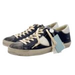 Sneakers Uomo Philippe Model Paris Prsx In Pelle Blu, Linguetta Camoscio Grigio art. PRLU WX49 - immagine 4