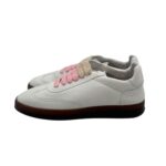 Sneakers Invernale Donna Soldini In Pelle Avorio, Lacci e Plantare in Lanetta art. Akira Nabuk Bianco Ricamo Peonia - immagine 4