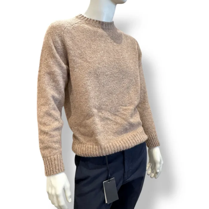 Maglione Girocollo Filippo De Laurentiis in Baby Alpaca Beige Art. GC3MLM WA5R 060, foto 2 di 2