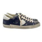 Sneakers Uomo Philippe Model Paris Prsx In Pelle Blu, Linguetta Camoscio Grigio art. PRLU WX49