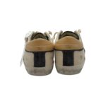 Sneakers Uomo Philippe Model Paris Prsx In Pelle Avorio, Linguetta Grigio Antracite e Dettagli Beige art. PRLU WX47 - immagine 6