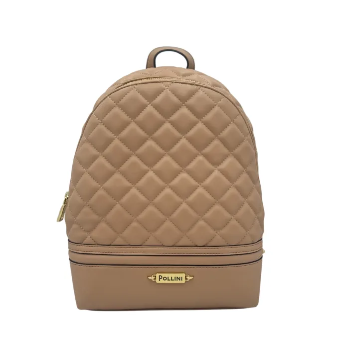 Zaino Pollini In Pelle Matelassè Nude SC4504PP0NSM0609, foto 2 di 3
