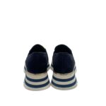 Mocassino Luca Grossi In Camoscio Blu con Accessorio Morsetto Oro Tacco 4 cm art. K674M - immagine 6