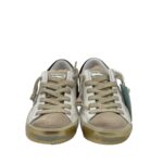 Sneakers Donna Philippe Model Paris Prsx In Pelle Bianca Spoiler Verde e Linguetta Camoscio art. PRLD XE07 - immagine 5