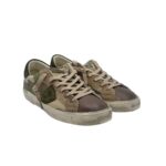 Sneakers Uomo Philippe Model Paris Prsx In Tessuto Fantasia Militare e Linguetta in Pelle art. PRLU CB03 - immagine 6
