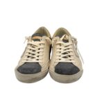 Sneakers Uomo Philippe Model Paris Prsx In Pelle Avorio, Linguetta Grigio Antracite e Dettagli Beige art. PRLU WX47 - immagine 3