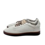 Sneakers Invernale Uomo Soldini In Pelle Avorio, Lacci e Plantare in Lanetta art. Akira Nabuk Bianco 1230 Marrone - immagine 4