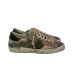 Sneakers Uomo Philippe Model Paris Prsx In Tessuto Fantasia Militare e Linguetta in Pelle art. PRLU CB03