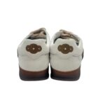 Sneakers Invernale Uomo Soldini In Pelle Avorio, Lacci e Plantare in Lanetta art. Akira Nabuk Bianco 1230 Marrone - immagine 7