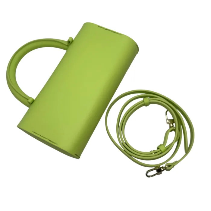 Borsa a Mano Piccola Salce Verde Lime art. Pitus Medium One Tone Flash Green, foto 5 di 5