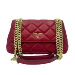 Borsa Pollini Tracolla Piccola Matelassé Bordeaux e Dettagli Oro SC4544PP0NSM0500
