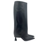 Stivali Sergio Levantesi in Nappa Nera con Effetto Calza Tacco a Clessidra 9 cm art. Krizia